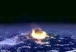 Столкновение астероида с Землей.
