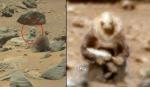 Окаменелая статуя марсианского солдата.