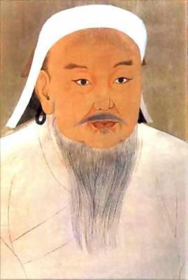 Портрет Чингисхана, написанный неизве...
