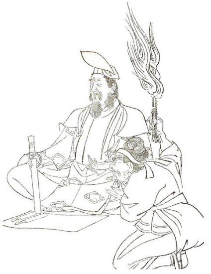 Абэ-но Сэймэй, рисунок Кикучи Йосаи.