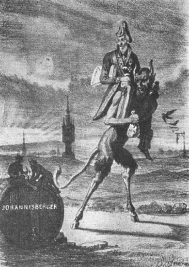 Чёрт на чешском рисунке 1848 года.