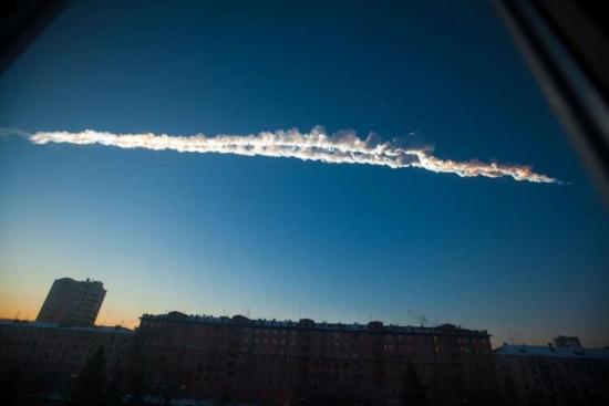 След от Челябинского метеорита в атмо...