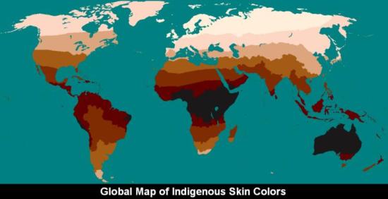 Карта цвета кожи.