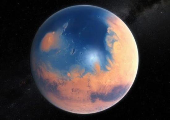 Возможно, миллиарды лет назад Марс выглядел так.