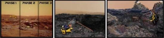 Примерно так будет выглядеть совместная работа роботов Spot на Марсе.