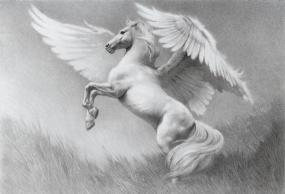 Пегасы - мифические летающие кони Древней Греции