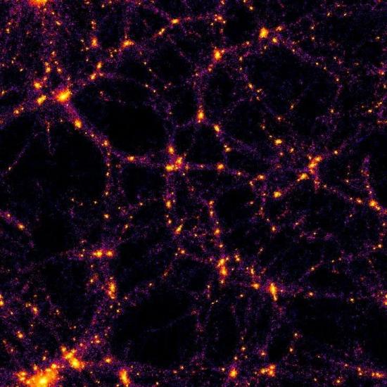 Вселенную можно представить как гигантскую паутину, пространство которой пронизывают галактические нити.