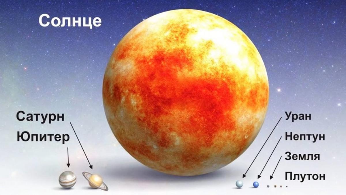 Сравнительные Размеры солнца и земли