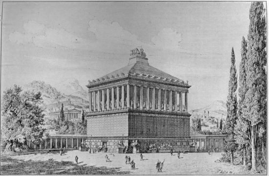 Реконструкция мавзолея в Галикарнасе.