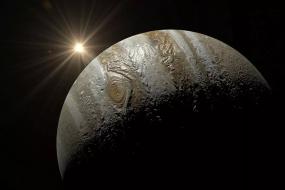 Полярные сияния, освещающие атмосферу четырех крупнейших спутников Юпитера