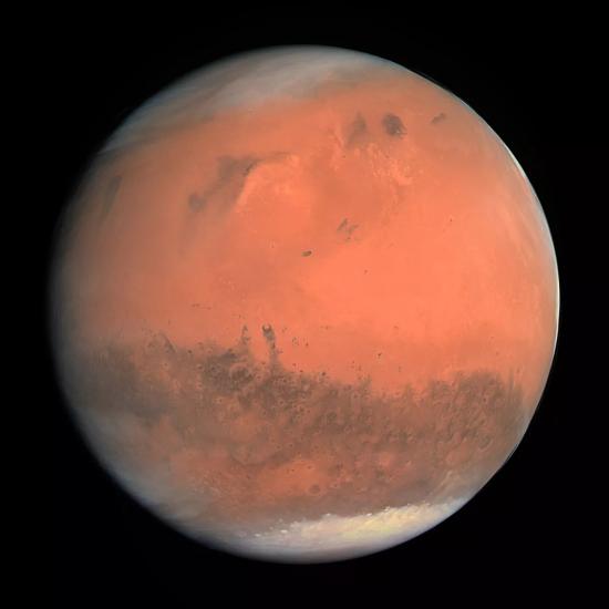 Изображение Марса на основе снимков АМС «Розетта», сделанное 24 февраля 2007 года с высоты 240 000 км