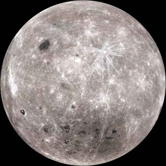 Обратная сторона Луны по данным LRO.