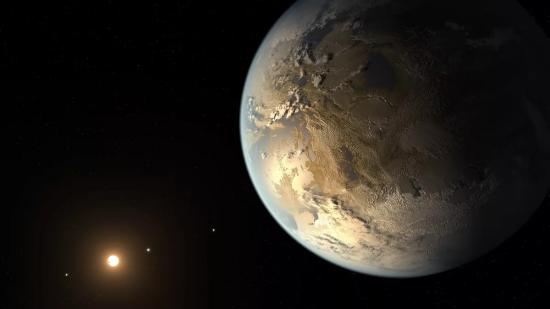 Планета Kepler-186 f в представлении художника.