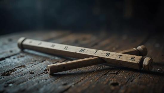 Средневековая учетная палка.