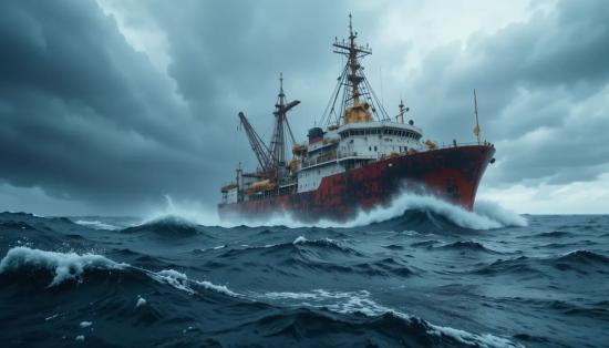 Отбор проб в Беринговом море.