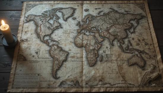 Старинная карта.