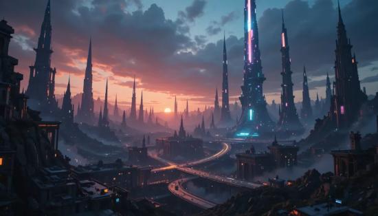 Город будущего 2060 года.