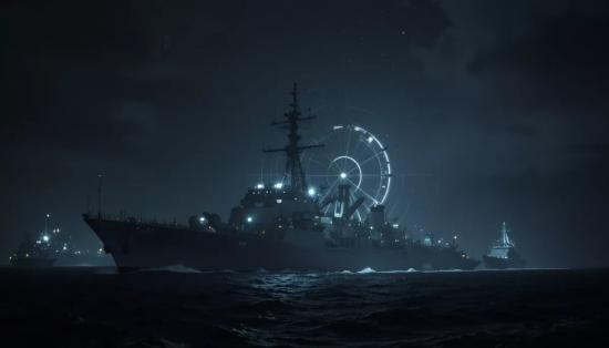 Боевой корабль ВМС США в поисках аномалии.