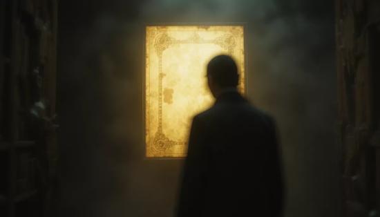 Призрачная фигура у панели