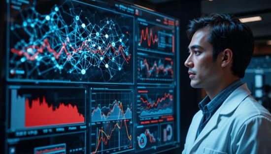 Ученый анализирует ИИ.