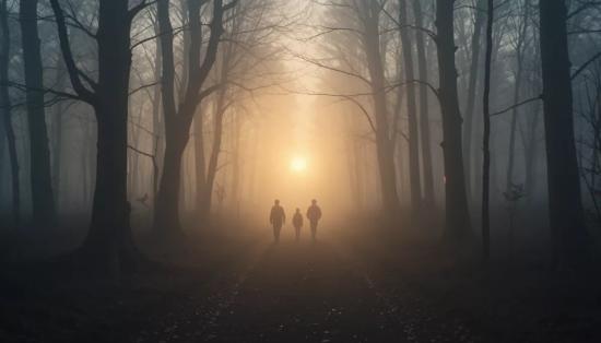 Исчезающие силуэты на тропе.