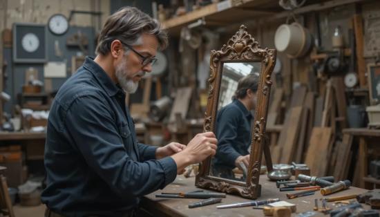 Реставратор за работой.