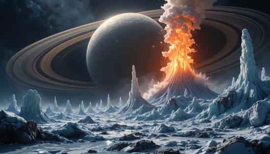 Ледяные гейзеры Энцелада.