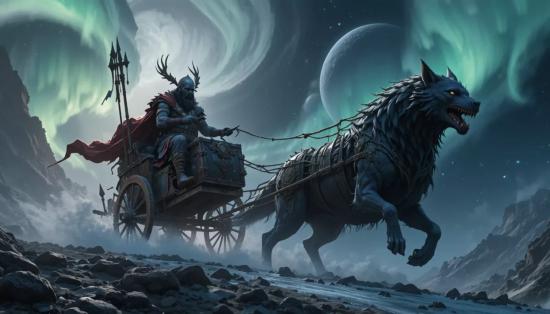 Погоня Мани и Волка.