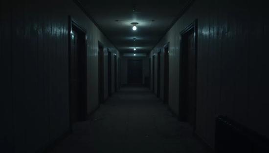 Пустой подъезд ночью.