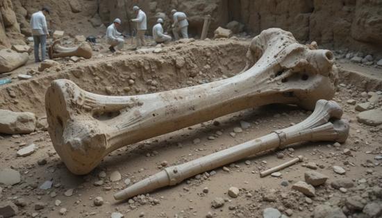 Археологическая находка: кость гиганта.