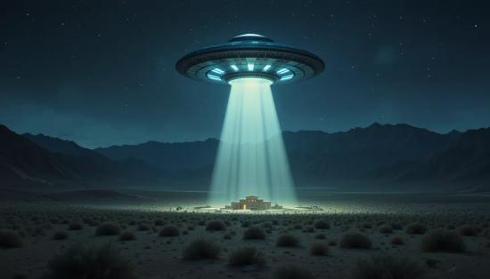 НЛО над секретной базой в пустыне