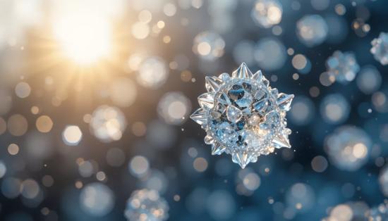 Ледяные кристаллы в воздухе