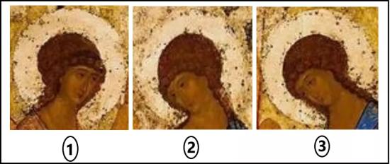 Фрагмент иконы Рублёва. Рис. № 6.