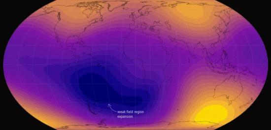 Южно-Атлантическая аномалия — слабое место магнитного щита.