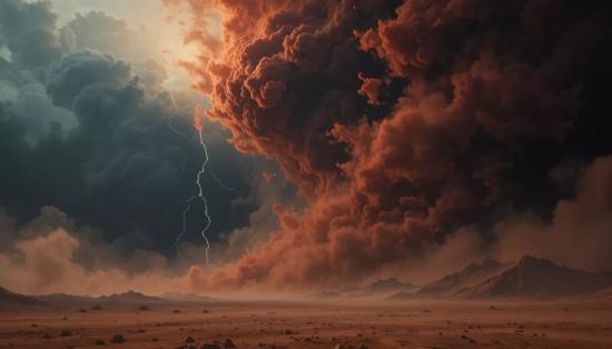 Древняя песчаная буря на Марсе