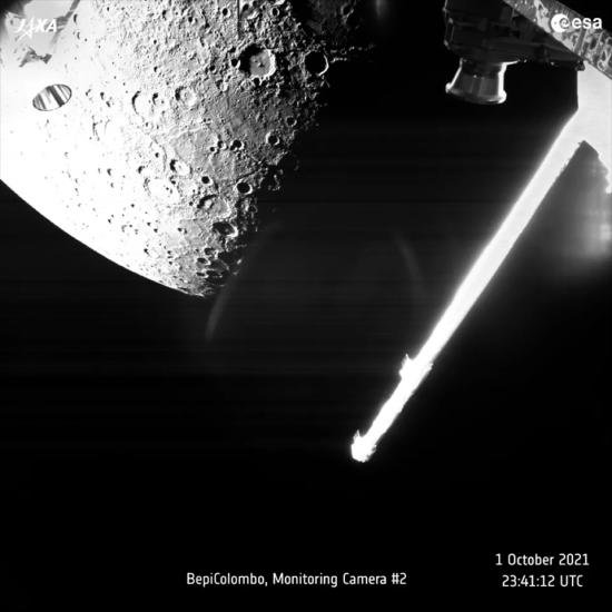 Фотография Меркурия во время первого пролёта BepiColombo