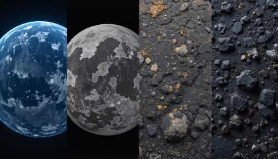 Сравнение поверхностей каменистых планет: Земля, Луна, Меркурий и LHS 3844b