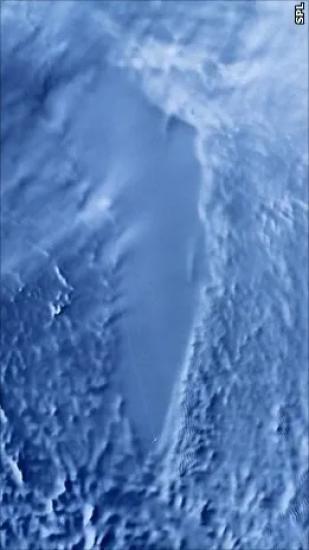 Радиолокационное изображение, полученное со спутника RADARSAT над озером Восток