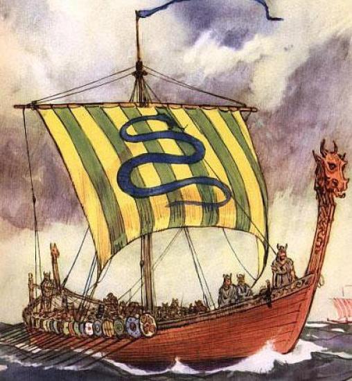Корабль древних викингов