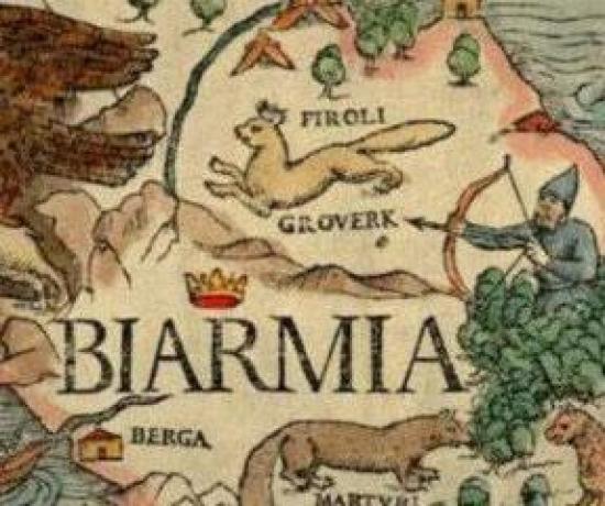 Биармия на древней скандинавской карте