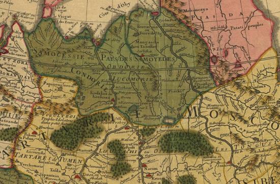 Гийом Делиль. Карта Тартарии (часть). 1706 г. Лукоморье.