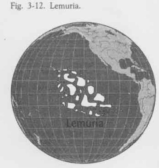 Лемурия на старинной карте.
