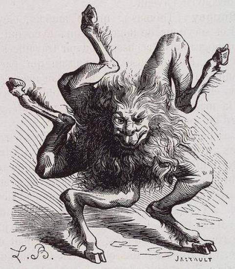 На старинной гравюре изображено, как мог выглядеть девонширский дьявол.