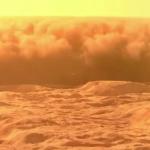 Пыльная буря на Марсе.