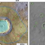 Один из 521 больших кратеров, которые были датированы в ходе исследования.