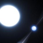 Экзотическая двойная система PSR J0348+0432, состоящая из пульсара и белого карлика, который обращается вокруг него за 2,5 часа