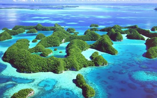 Вид на острова Палау.