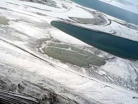 Арктический пейзаж с вертолета. Фото ...
