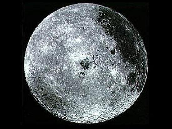 Западное полушарие Луны. Фото NASA