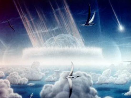 Падение метеорита. Иллюстрация NASA